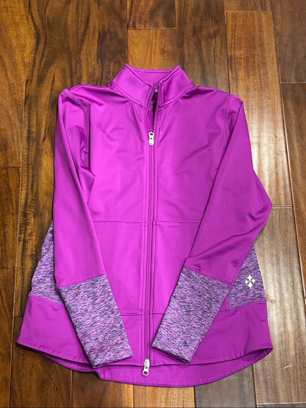 Jofit Women's Magenta Full-Zip Jacket with Heathered Cuffs